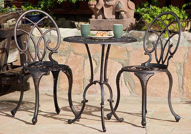 Charleston Aluminum Bronze Bistro Set 