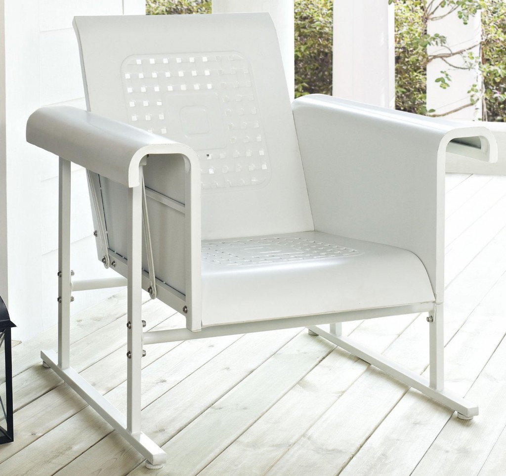 Glider outdoor metal chair crosley